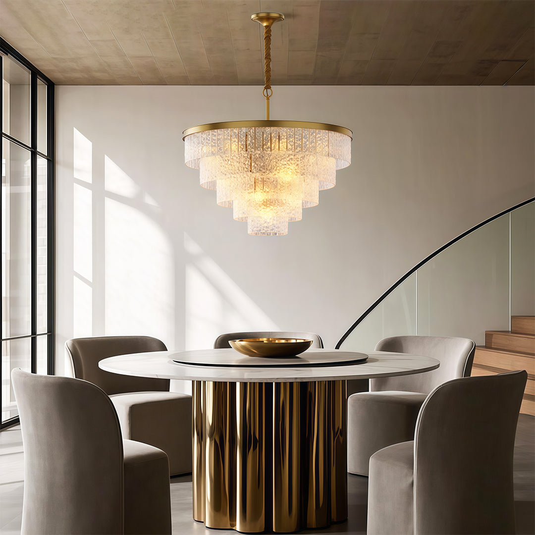 Modern Forms Chandelier Minimalist Full-Copper Luxury Ceiling Light
