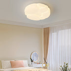 Round Clouds Cracks 3 Step Dimming Milky White Modern Ceiling Lights Fixture
