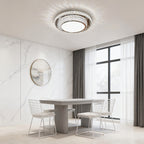 Flush Mount Crystal Light Fixture Luxury Stainless Steel Lamp
