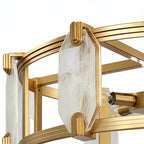 Round Glass Chandelier Featuring a Classic American Ceiling Light