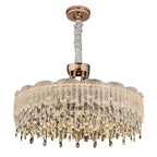 Glass Fringe Chandeliers French Luxury Crystal Ceiling Light