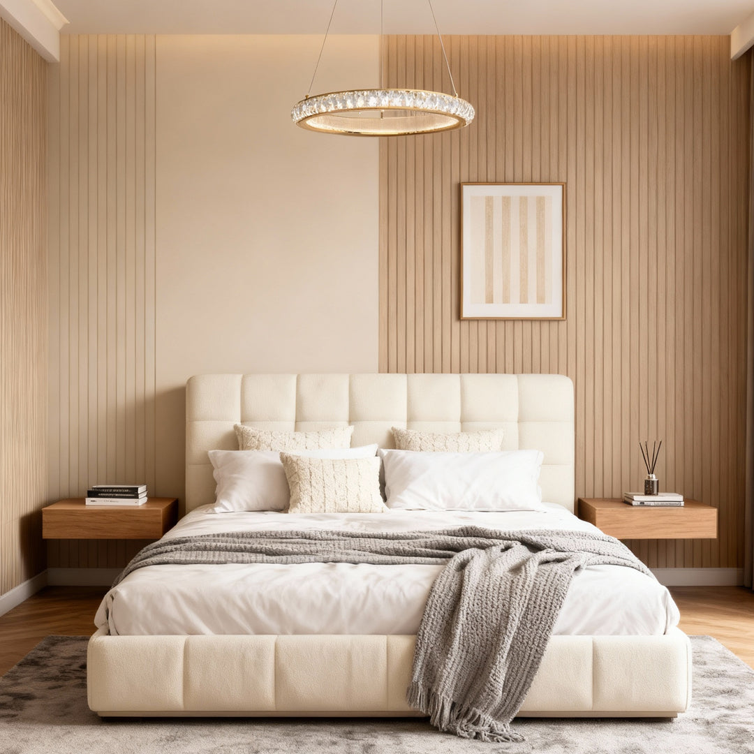 Round Gold Crystal Chandelier Italian LED Ceiling Light