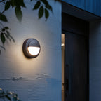 Round Outdoor Wall Sconce Waterproof Minimalist Style