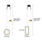 Round Oval Creative Starry Projection 3 Step Dimming Nordic Pendant Lights