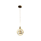 Round Semicircle Crystal Ball Ins LED Creative Modern Hanging Lights Fixture