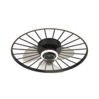 Round Silent Mute Three Step Dimming Nordic Modern Ceiling Fan and Light