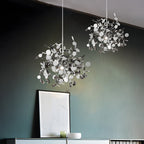 Round Spherical Stainless Steel Disc Decorative Nordic Modern Chandelier