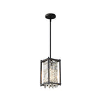 Round Square Iron Frame Crystal Shade Luxury Modern Chandelier Ceiling Lights