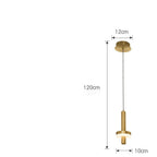 Circle Cylinder LED Gold Nordic Pendant Light Hanging Lamp