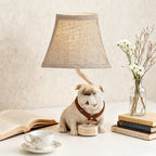 Dog Table Lamps Mid-Century Decorative Elegant White Resin Light