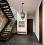 Italian Pendant Light Antique Bronze Finish Elegant Ceiling Light