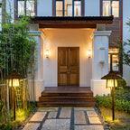 Bamboo Pendant Light Farmhouse Modern Atmosphere Lawn Light