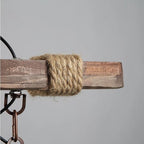 Rustic Wood Chandelier Vintage Unique LED Ceiling Light