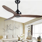 Wooden Ceiling Fan with Light Quiet Dc Motor Flush Mount Fandelier