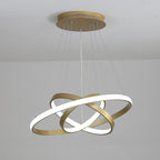 3-ring Dimmable Contemporary Gold LED Chandelier Light Dining Room Chandeliers Lamp
