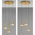 Circle Cylinder LED Gold Nordic Pendant Light Hanging Lamp
