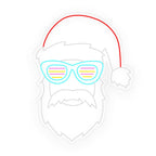 Santa Claus with Glasses Luminous Decoration Dimmer LED Neon Signs