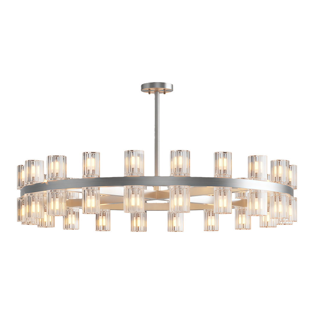 Luxury Crystal Chandeliers American Copper Ceiling Light