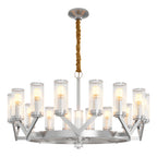 Glass Drop Chandelier High-End Luxury Copper Ceiling Light