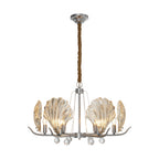 Shell Chandeliers Modern Copper Glass Ceiling Light
