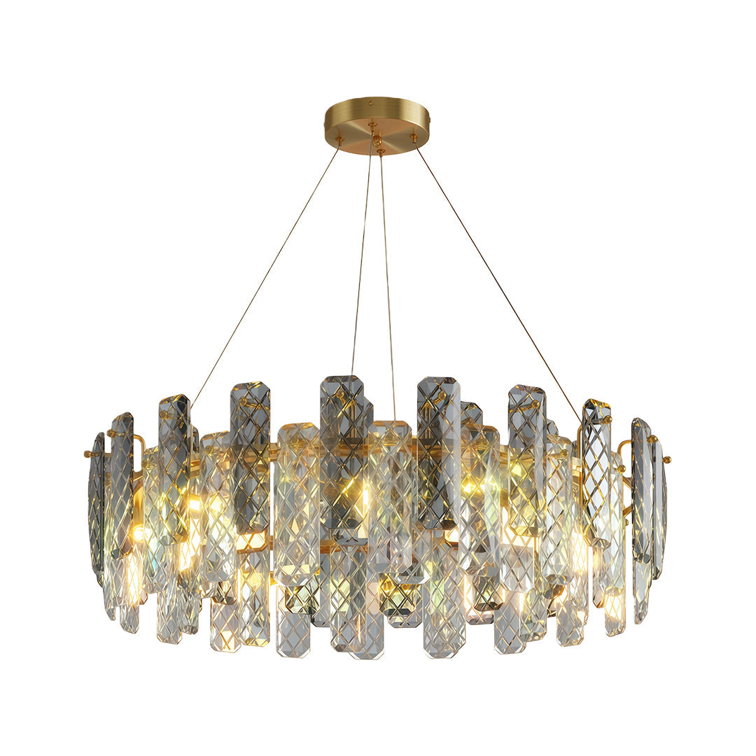 Contemporary Crystal Chandeliers Eye-Protecting Ceiling Light