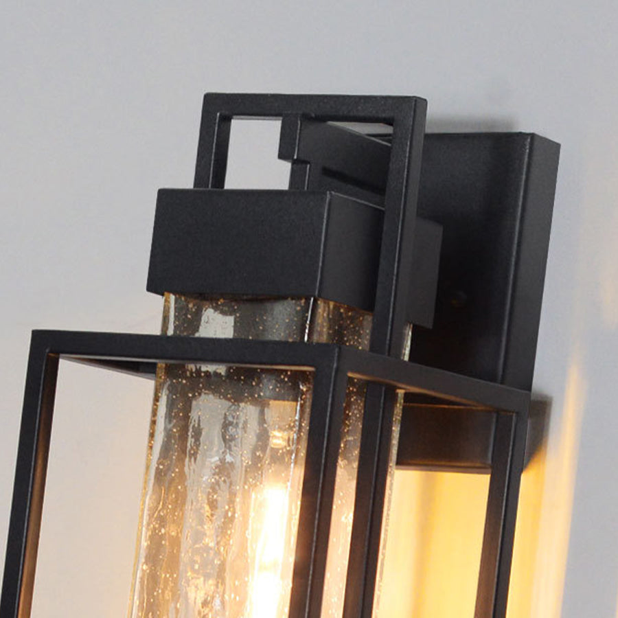 Waterproof Iron Art Black Outdoor Sconces Vintage Style
