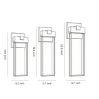 Seeded Crystal Outdoor Wall Lighting Rectangular LED Light