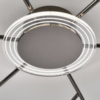 Round Large Semi Flush Mount Lighting Branching Semi-Flush Ceiling Light