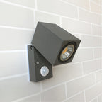 Sensor Wall Lights Outdoor Black Waterproof LED Square Light
