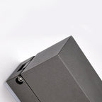 Sensor Wall Lights Outdoor Black Waterproof LED Square Light