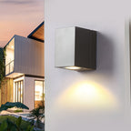 Sensor Wall Lights Outdoor Black Waterproof LED Square Light