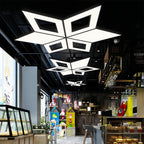 Modern Black Chandeliers Creative LED Multi-diamond Ceiling Light