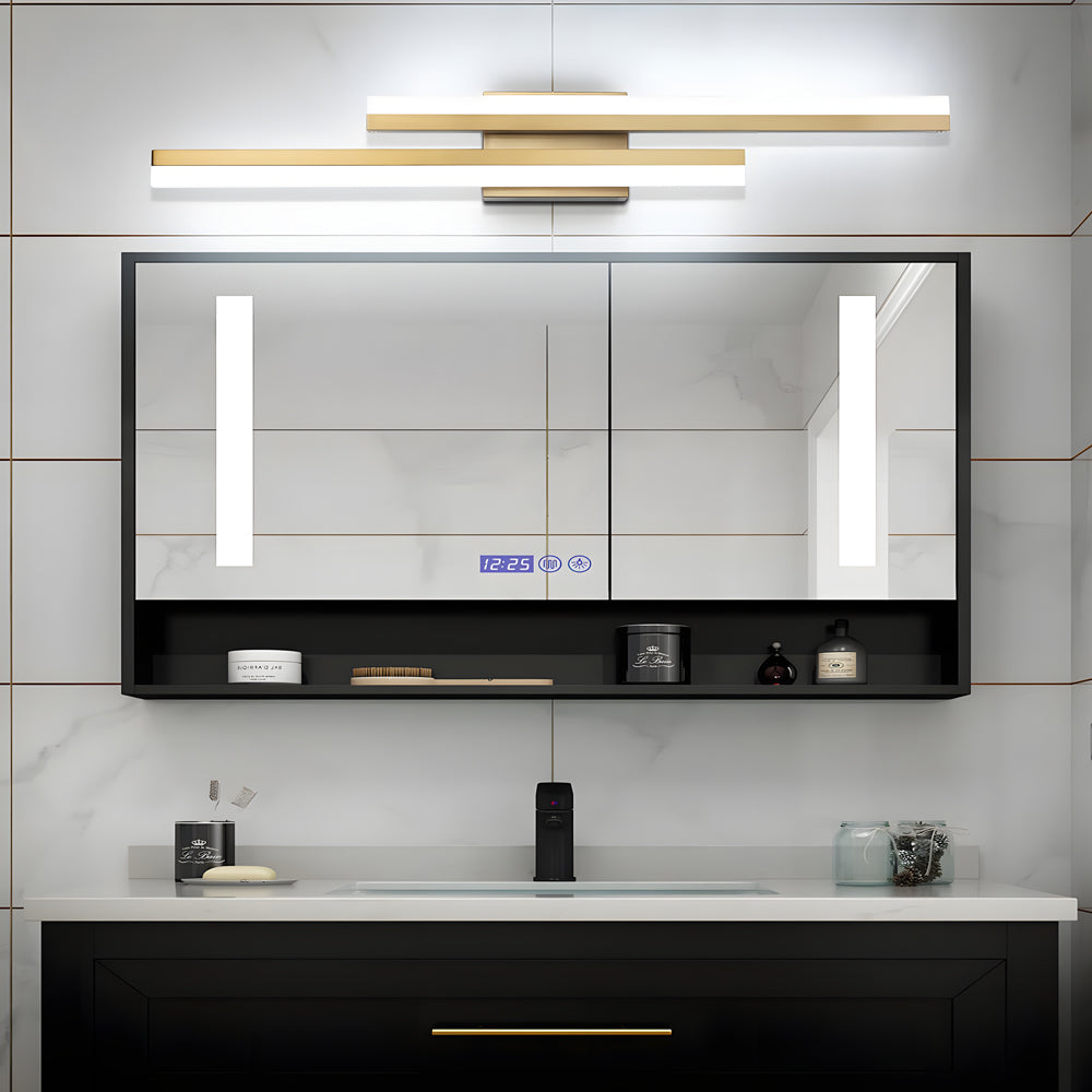 Side Vanity Lights for Bathroom Modern Asymmetric Metal Light