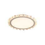 White Round LED Ceiling Light French Full Spectrum Ultra-Thin Flush Mount Light