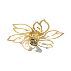 Simple Flowers 3 Step Dimming Modern Low Profile Ceiling Fan with Lights