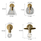 Simple Glass Shade Creative Hardware Minimalist Postmodern Wall Lamp
