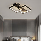 Simple Lines Square Frame 3 Step Dimming LED Black Modern Ceiling Lights