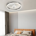 Round Ceiling Fan with Light Modern Silent Ceiling LED Light