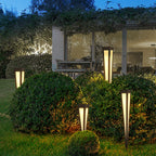 Adjustable RGB Solar LED Pathway Light Square Top & Conical Base Outdoor Lawn Lighting