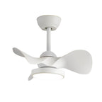 Simple White Ceiling Fan with Light Silent Remote Control Light