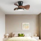Simple White Ceiling Fan with Light Silent Remote Control Light