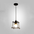 Cage Pandant Light Black Industrial Wire Lantern Ceiling Light