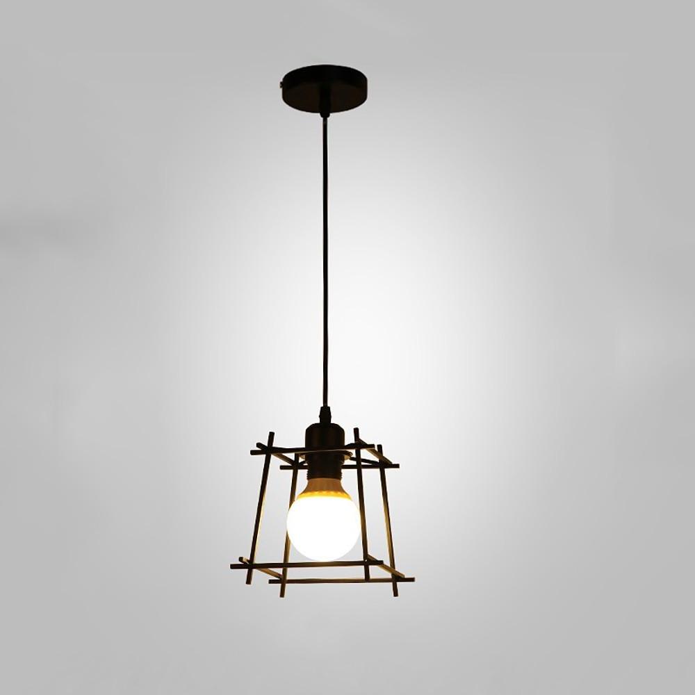 Cage Pandant Light Black Industrial Wire Lantern Ceiling Light
