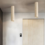 Cylinder Downlight Modern Yellow Travertine Long-Tube Light