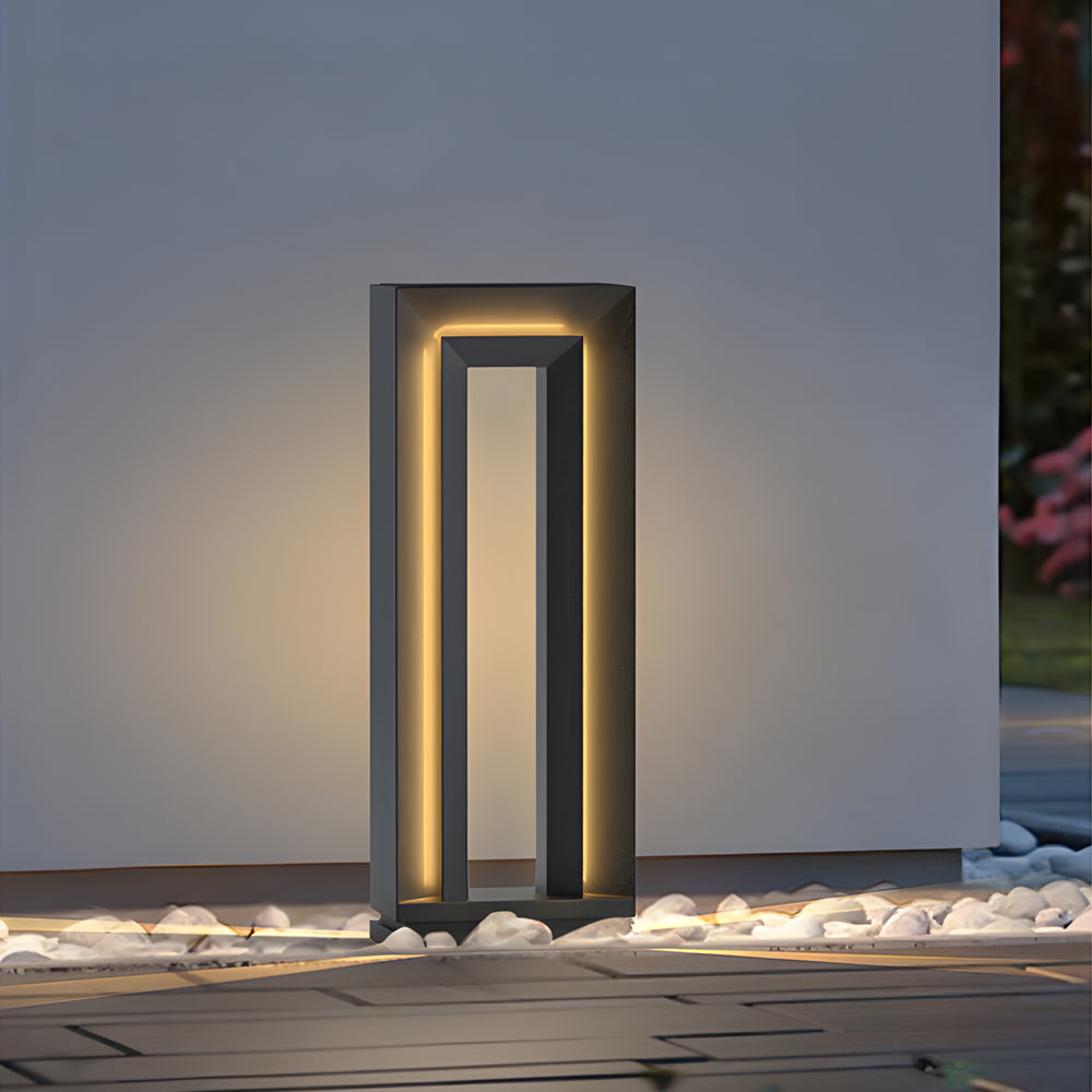 Outdoor Arch LED Solar Lawn Lights  Modern Minimalist Style