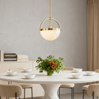 Gold and White Pendant Light with a Minimalist Stylish Ceiling Light