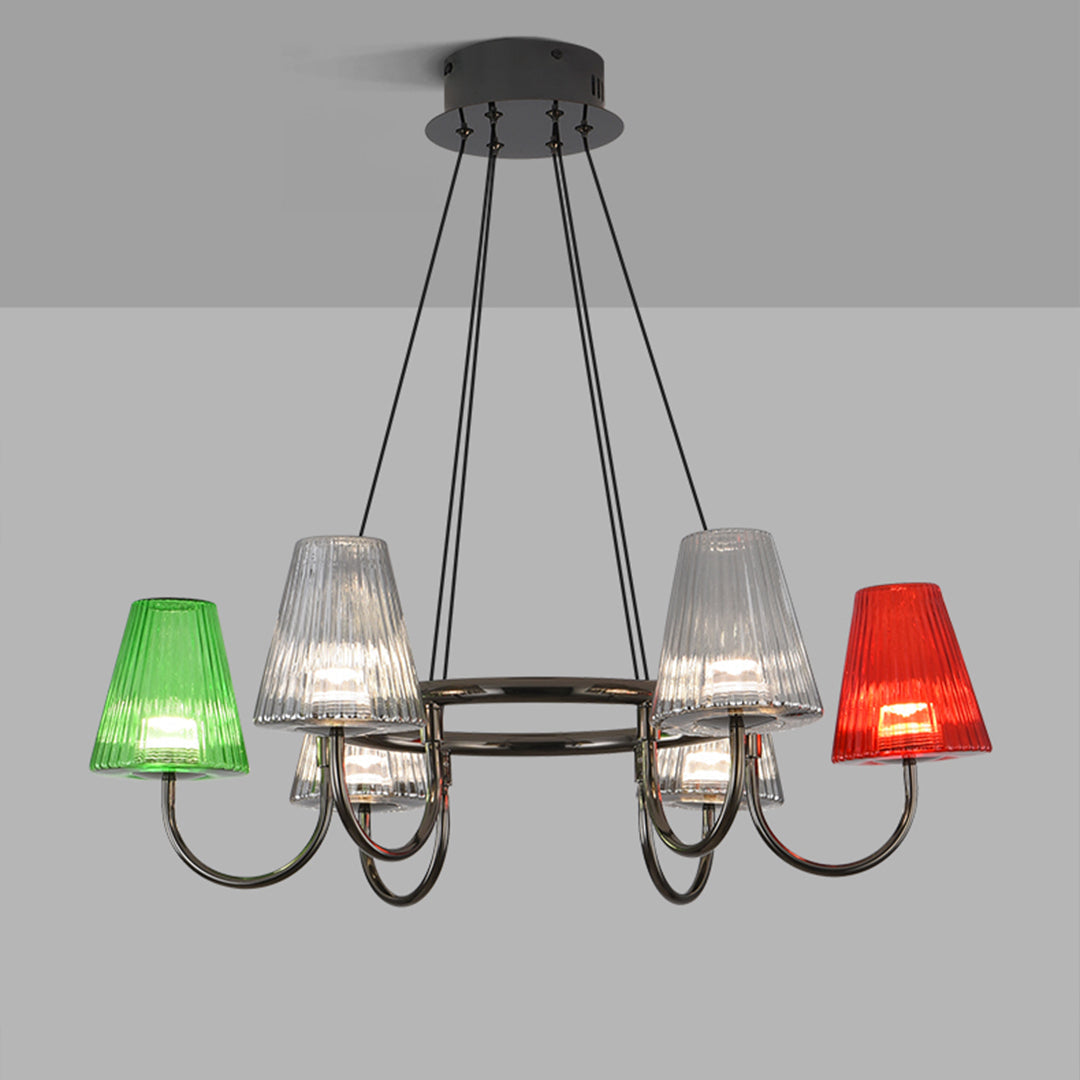Branch LED Suspension Chandelier American Modern Glass Ceiling Lighting