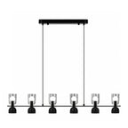 Glass Pendant Chandel Metal Adjustable Ceiling Light