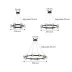 LED Dome Glass Ring Chandeliers Nordic Modern Ceiling Light