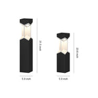 Bollard Landscape Lights Minimalist Black Weatherproof Outdoor Light